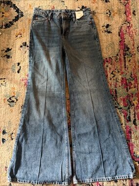 Marks & Spencer Light Blue Wide-Leg Denim Jeans